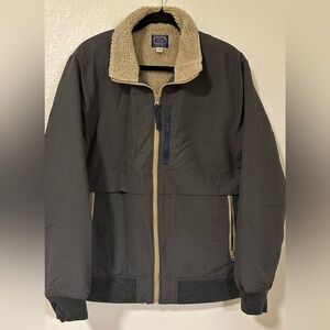J. Crew Men's Gray Sherpa-Lined Puffer Jacket
